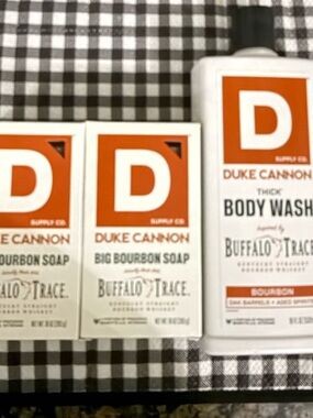 Duke Cannon Big Bourbon Soap & Body Wash - Buffalo Trace set of 3